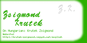 zsigmond krutek business card